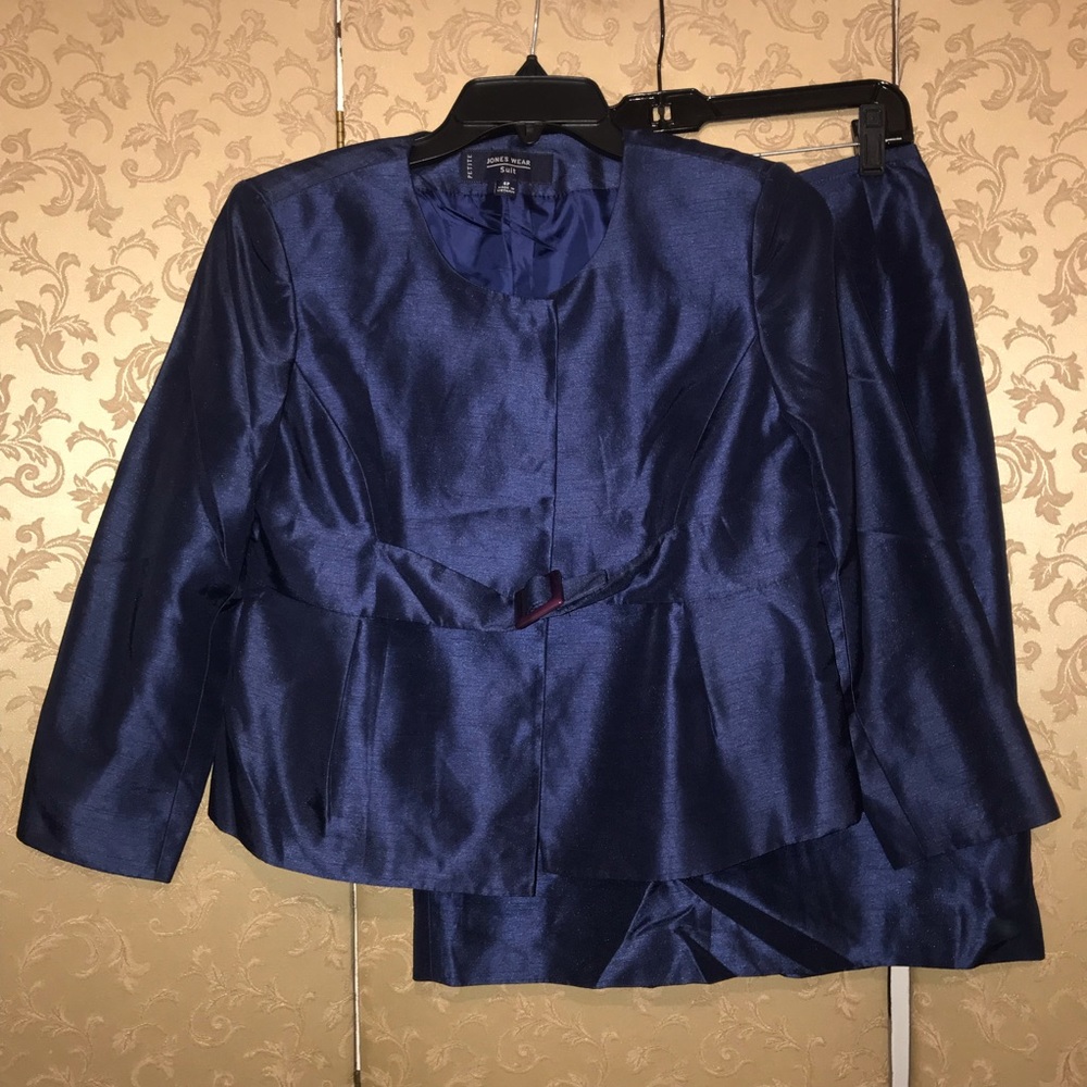 Jones Wear Blazer Jacket Skirt Suit 4 4P